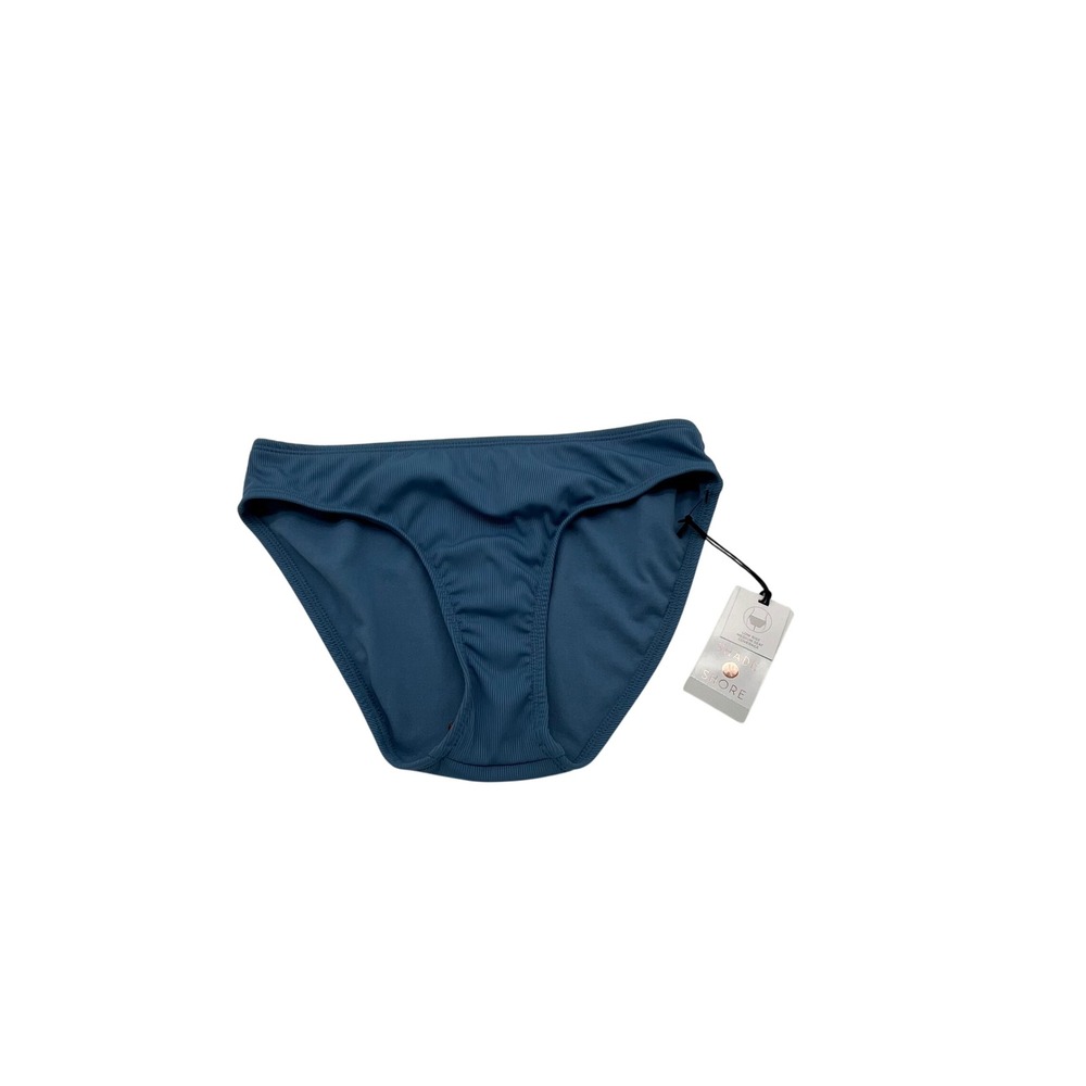 Shade & Shore Blue Ribbed Hipster Bikini Bottom XS 0-2 F00364765-Q3/23